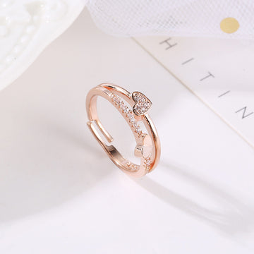 R613 - Butterfly Heart Ring